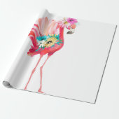 Niedlicher und schöner rosafarbener Flamingo-Mexic Geschenkpapier (Ungerollt)