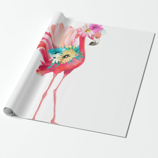 Niedlicher und schöner rosafarbener Flamingo-Mexic Geschenkpapier (Ungerollt)