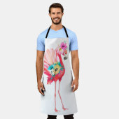 Niedlicher und schöner rosafarbener Flamingo-Mexic Schürze (Getragen)
