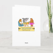 Niedlicher und sonniger Bär und Huhn Geburtstag Karte (Rückseite)