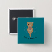 Niedlicher und sonniger, erlesener Otter Button (Vorne & Hinten)