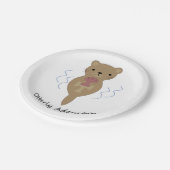 Niedlicher und sonniger, erlesener Otter Pappteller (Schrägansicht)