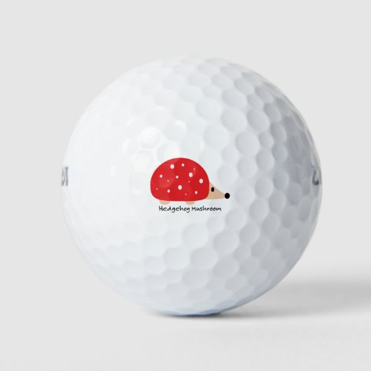 Niedlicher und sonniger Igel Pilz Golfball (Vorderseite)