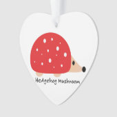 Niedlicher und sonniger Igel Pilz Ornament (Vorderseite)