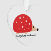 Niedlicher und sonniger Igel Pilz Ornament (Vorderseite)