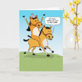 Niedlicher und sonniger Reittag Karte (Gelbe Blume)