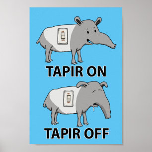 Niedlicher und sonniger Tapir auf Tapir Poster