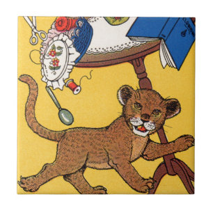 niedlicher und sorgloser kleiner Leopardenbecher d Fliese