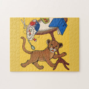 niedlicher und sorgloser kleiner Leopardenbecher d Puzzle