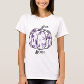 Niedlicher und Spooker Lila Jack-O’-Lantern T-Shirt (Vorderseite)