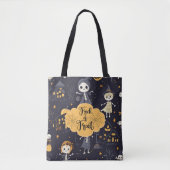Niedlicher und Spooky Ghouls Trick oder Treat Hall Tasche (Vorderseite)