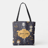Niedlicher und Spooky Ghouls Trick oder Treat Hall Tasche (Rückseite)