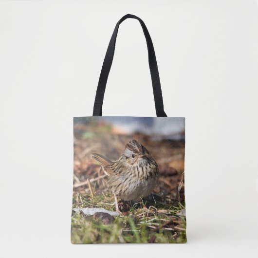 Niedlicher und spunky Lincolns Sparrow Tasche (Vorderseite)