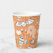 Niedlicher und süßer Halloween-Kindergeburtstag Pappbecher (Rückseite)