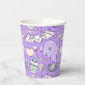 Niedlicher und süßer Halloween-Kindergeburtstag Pappbecher (Rückseite)