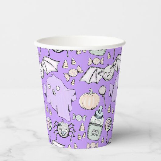 Niedlicher und süßer Halloween-Kindergeburtstag Pappbecher (Vorderseite)