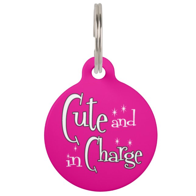 Niedlicher und verantwortlicher Haustier Tiermarke (Vorderseite)