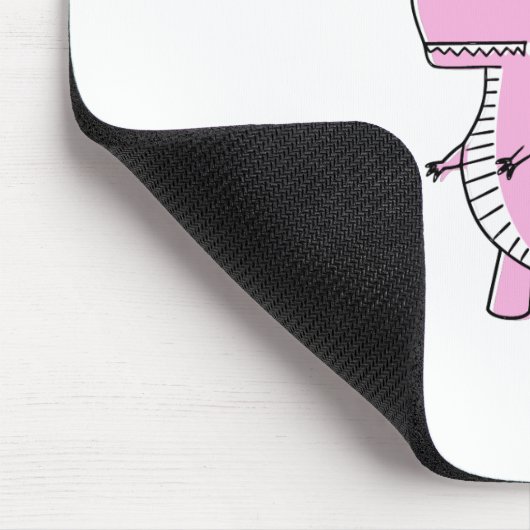 Niedlicher und wütend rosa Cartoon T-Rex Dinosauri Mousepad (Ecke)