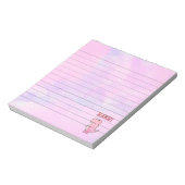 Niedlicher und wütend rosa Cartoon T-Rex Dinosauri Notizblock (Rotiert)