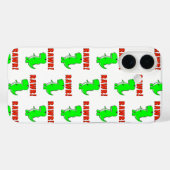 Niedlicher und wütender grüner Cartoon T-Rex Dinos Case-Mate iPhone Hülle (Rückseite (Horizontal))