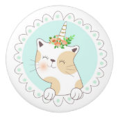 Niedlicher Unicat-Keramik Keramikknauf (Vorderseite)