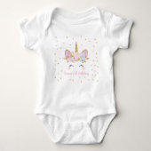 Niedlicher Unicorn-Baby-Bodysuit-Einteiler-1. Baby Strampler (Vorderseite)