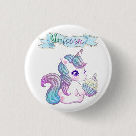 Niedlicher Unicorn Button
