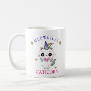 Niedlicher Unicorn Caticorn Kaffeetasse