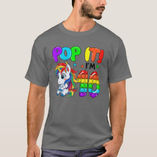 Niedlicher Unicorn Fidget Toys Pop Ich bin 10 Girl T-Shirt