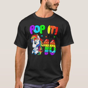 Niedlicher Unicorn Fidget Toys Pop Ich bin 10 Girl T-Shirt