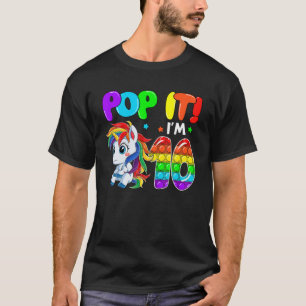 Niedlicher Unicorn Fidget Toys Pop Ich bin 10 Kind T-Shirt
