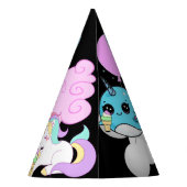 Niedlicher Unicorn-Gastgeschenk-Hut personalisiert Partyhütchen (Rückseite)