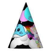 Niedlicher Unicorn-Gastgeschenk-Hut personalisiert Partyhütchen (Links)
