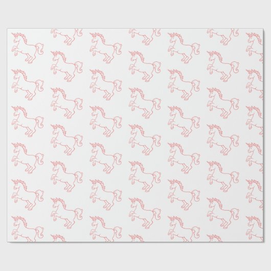 Niedlicher Unicorn Geschenkpapier (Flach)