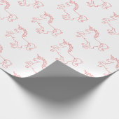 Niedlicher Unicorn Geschenkpapier (Ecke)