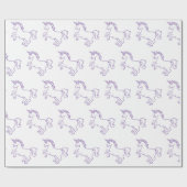 Niedlicher Unicorn Geschenkpapier (Flach)