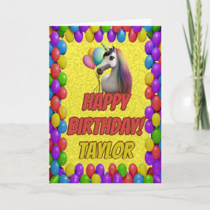 Niedlicher Unicorn-Gruß zum Geburtstag Karte