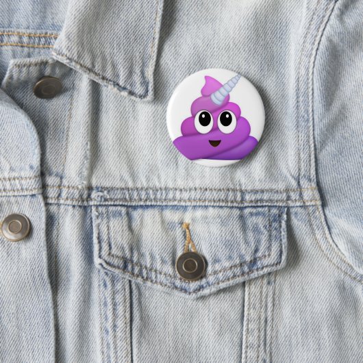 Niedlicher Unicorn kacken emoji Button (Beispiel)