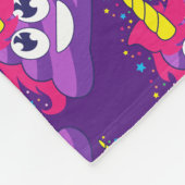 Niedlicher Unicorn kacken Emoji Fleecedecke (Ecke)