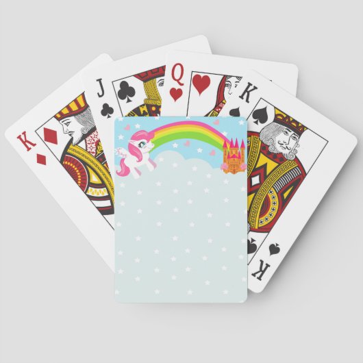 niedlicher Unicorn klassische Spielkarten (Rückseite)