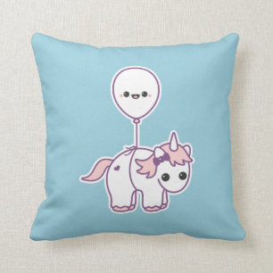 Niedlicher Unicorn mit Ballon Kissen