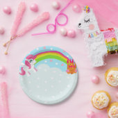 niedlicher Unicorn Papierplatte Pappteller (Party)