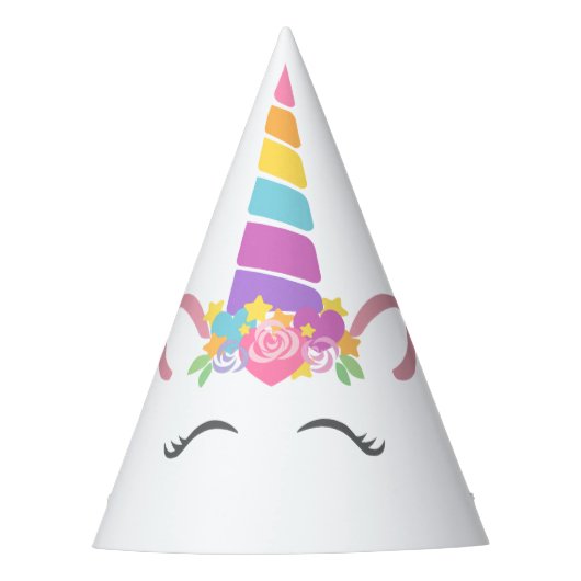Niedlicher Unicorn Partyhütchen (Vorderseite)