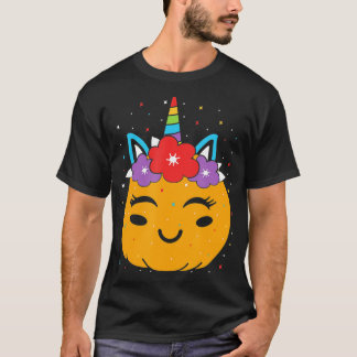 Niedlicher Unicorn Pumpkin Halloween Erntedank mit T-Shirt