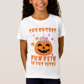 Niedlicher Unicorn Pumpkin Halloween Erntedank T-Shirt (Vorderseite)