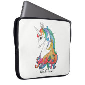 Niedlicher Unicorn Regenbogen des Watercolor Laptopschutzhülle (Vorne Rechts)