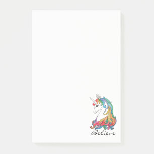 Niedlicher Unicorn Regenbogen des Watercolor Post-it Klebezettel