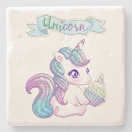 Niedlicher Unicorn Steinuntersetzer
