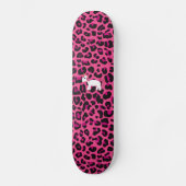 Niedlicher Unicornrosa-Leoparddruck Skateboard (Vorderseite)