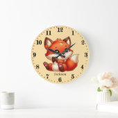 Niedlicher Unisex-Baby-Fuchs Große Wanduhr (Zuhause)